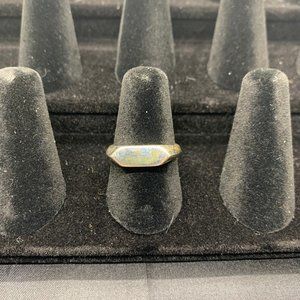 Melinda Maria Simple Gold Flat Top Ring